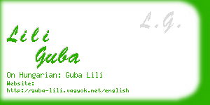 lili guba business card